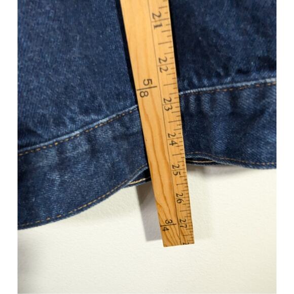 Vintage Roebuck 90's Trucker Jacket Jeans 12Ga Trucker NO Tags Rivets Unisex 42 - Picture 5 of 8